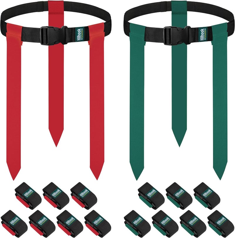 Hilhook Flag Football Belts, 14 Player Flag Football Set with 42 Flags for Kids Youth and Adults Training Equipment - Image 1